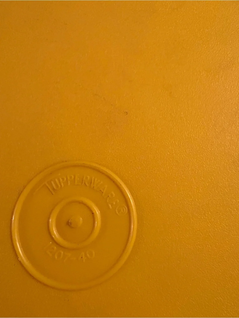 Bright Yellow Tupperware Round Container with Lid